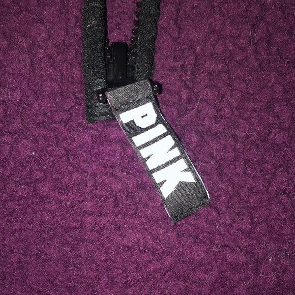 PINK Victoria’s Secret maroon fuzzy pullover - Picture 3 of 5